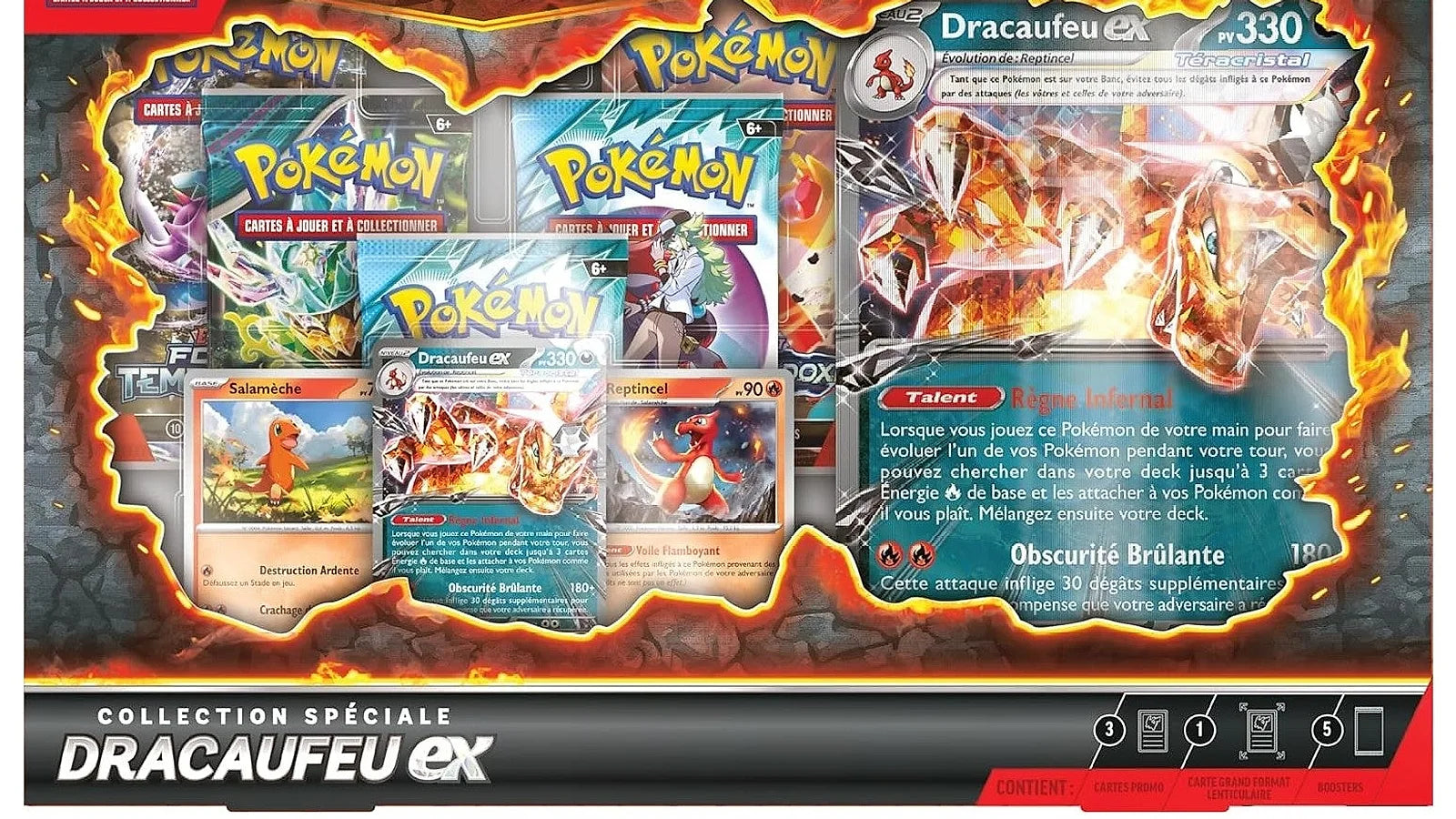 Carte Dracaufeu ex : reconnaître toutes les versions (full art, gold, Téracristal) et comprendre leur valeur