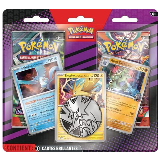 Blister amélioré de 2 Boosters (3 Cartes Brillantes, 1 Pièce Métallisée et 2 Boosters Pokémon)