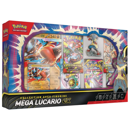 Collection avec figurine Méga Lucario Ex