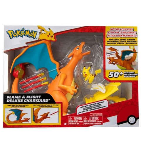 Figurine Pikachu et Dracaufeu
