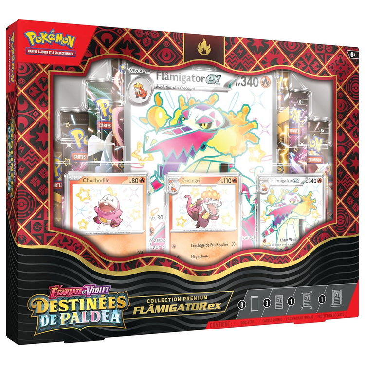 Flamigator-Ex Collection Premium Destinées de Paldea