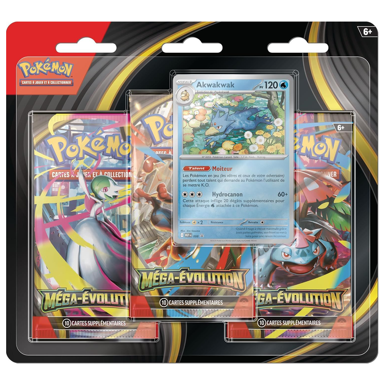 Méga-Évolution ME01 Tripack Akwakwak