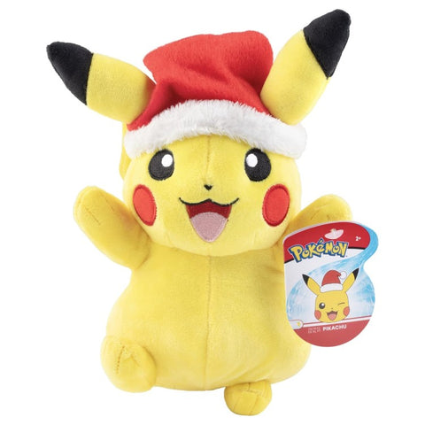 Peluche Pikachu avec bonnet de Noël