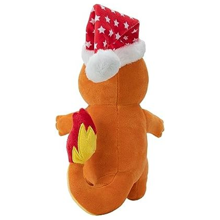 Peluche Salamèche bonnet de Noël 20cm