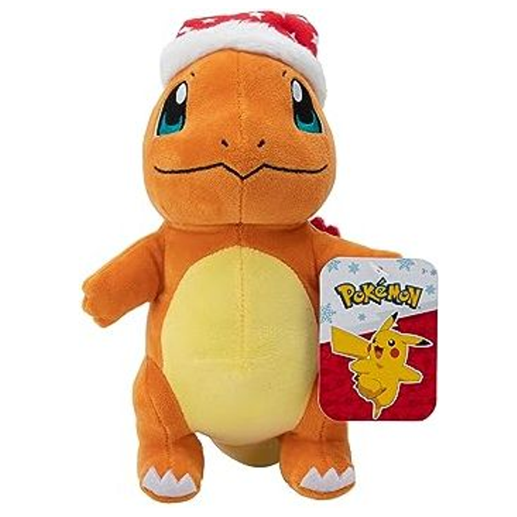 Peluche Salamèche avec bonnet de Noël