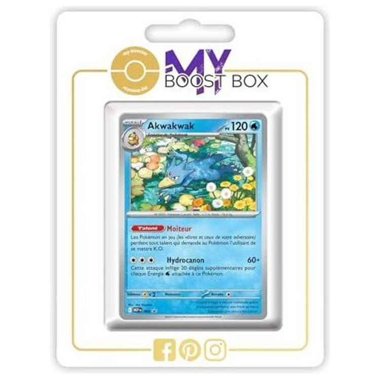 Carte Pokémon Akwakwak MEP008 Holo du bloc Méga-Évolution 01, vue de face avec illustration détaillée du Pokémon Eau.