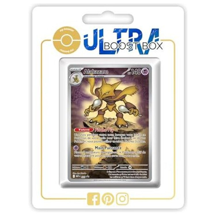 Carte Pokémon Alakazam MEP009 Alternative Pokémon Gallery du bloc Méga-Évolution 01, vue de face avec l’illustration complète en français.