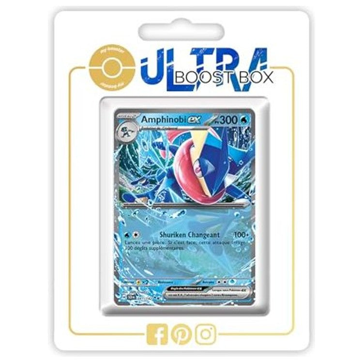 Carte Pokémon Amphinobi ex 041/142 en français, vue de face, issue de l’extension Couronne Stellaire du bloc Écarlate et Violet EV07.