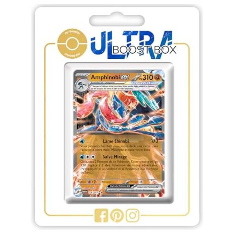Carte Pokémon Amphinobi ex 106/167 Téracristal, édition française Mascarade Crépusculaire EV06, vue de face avec l’illustration complète.
