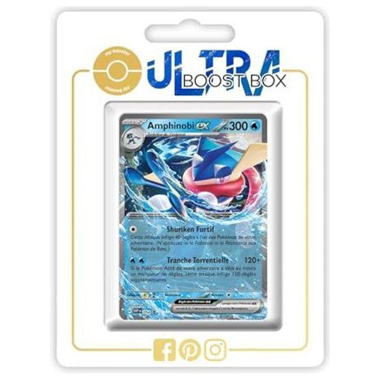 Carte Pokémon Amphinobi ex SV054 Ultra Rare de l’extension 151, bloc Écarlate et Violet 03.5, vue de face en gros plan.