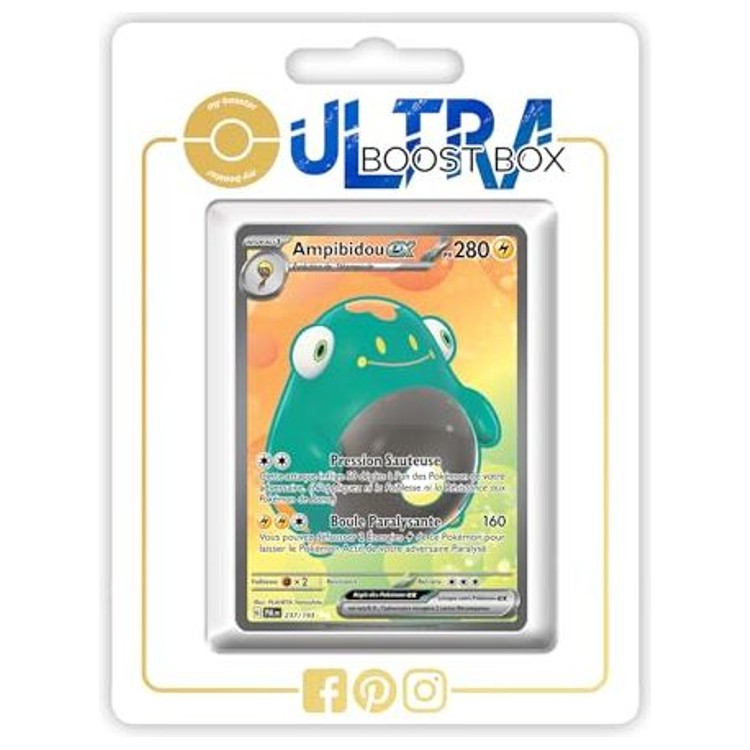 Carte Pokémon Ampibidou ex 237/193 Full Art secrète EV02, vue de face, issue de l’extension Évolutions à Paldea en français.