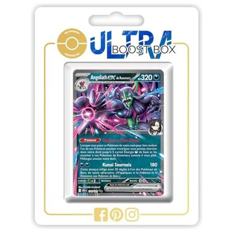 Carte Pokémon Angoliath ex de Rosemary 136/182 Ultra Rare de l’extension Rivalités Destinées EV10, vue de face en édition française officielle.