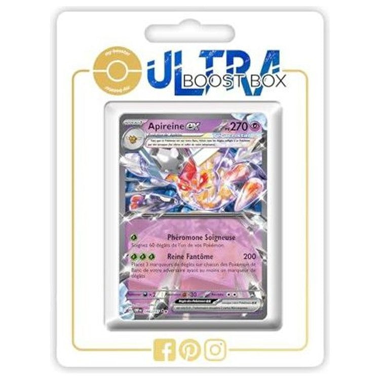 Carte Pokémon Apirene ex 096/197 Téracristal de l’extension Flammes Obsidiennes EV03, vue de face avec l’illustration cristalline en gros plan.