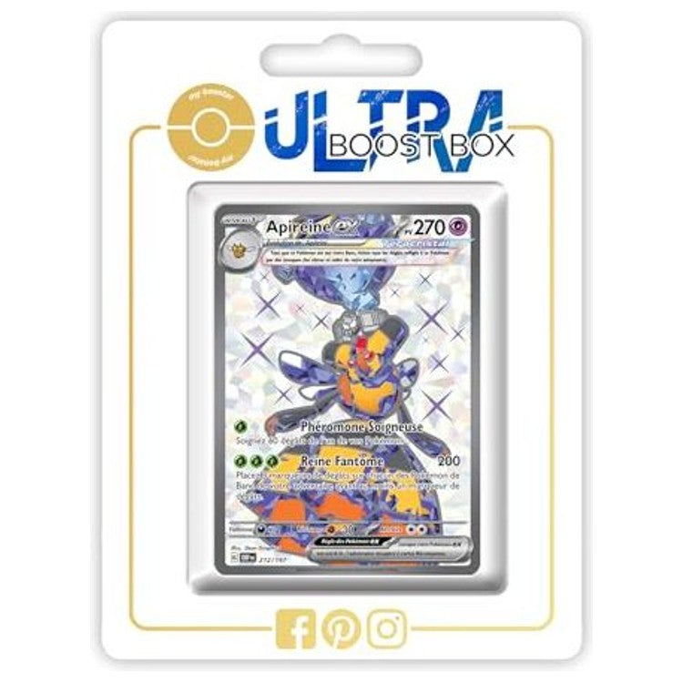 Carte Pokémon Apirene ex 212/197 Full Art Téracristal secrète Flammes Obsidiennes EV03 en français, vue de face avec l’illustration complète.