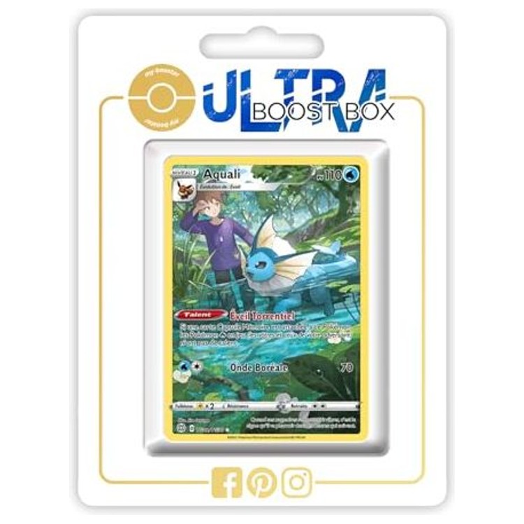Carte Pokémon Aquali TG02/TG30 Alternative Pokémon Gallery du bloc Épée et Bouclier 09 Stars Étincelantes, vue de face en français