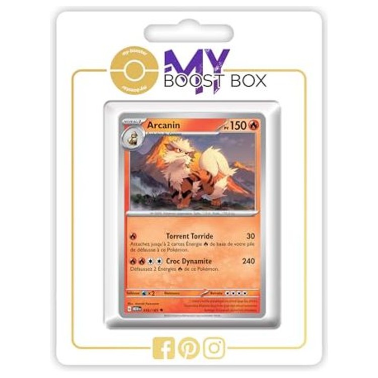 Carte Pokémon Arcanin 059/165 en version Reverse, recto, issue de l’extension Écarlate et Violet 3.5 151 en français