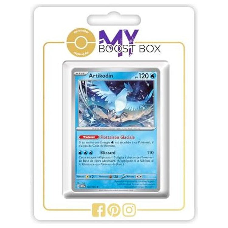 Carte Pokémon Artikodin 144/165 en version Holo ou Reverse de l’extension 151 Écarlate et Violet 3.5, vue de face détaillée.