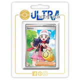 Carte Pokémon Aurore 118/094 Dresseur Full Art Secrète de l’extension Flammes Fantasmagoriques en français, vue de face détaillée.