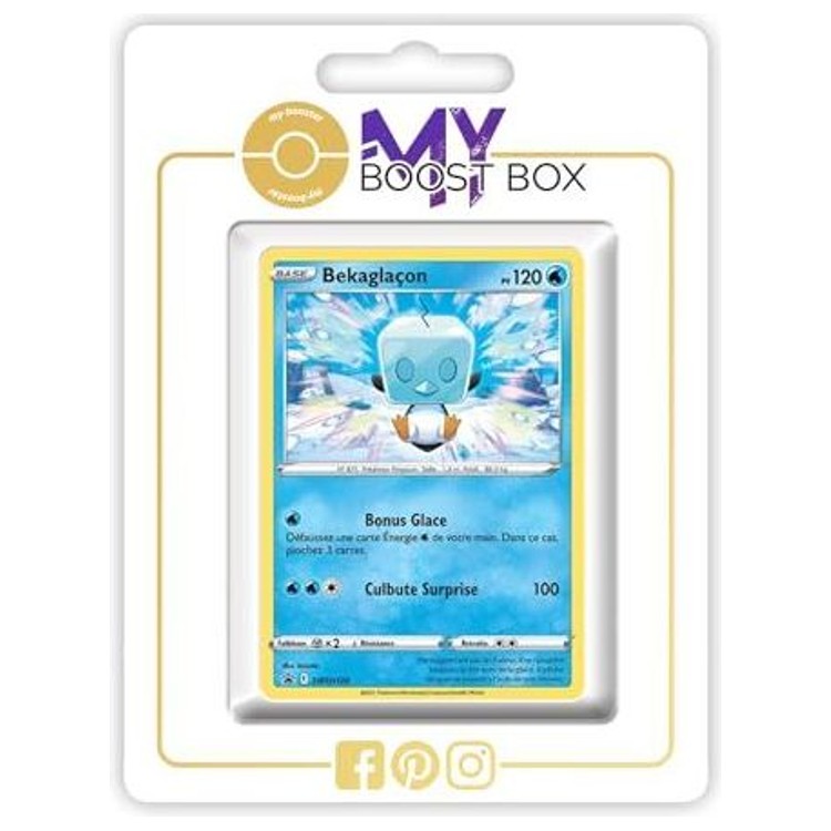 Carte Pokémon Bekaglaçon SWSH128 Holo recto, édition française liée à l’extension Évolution Céleste du bloc Épée et Bouclier