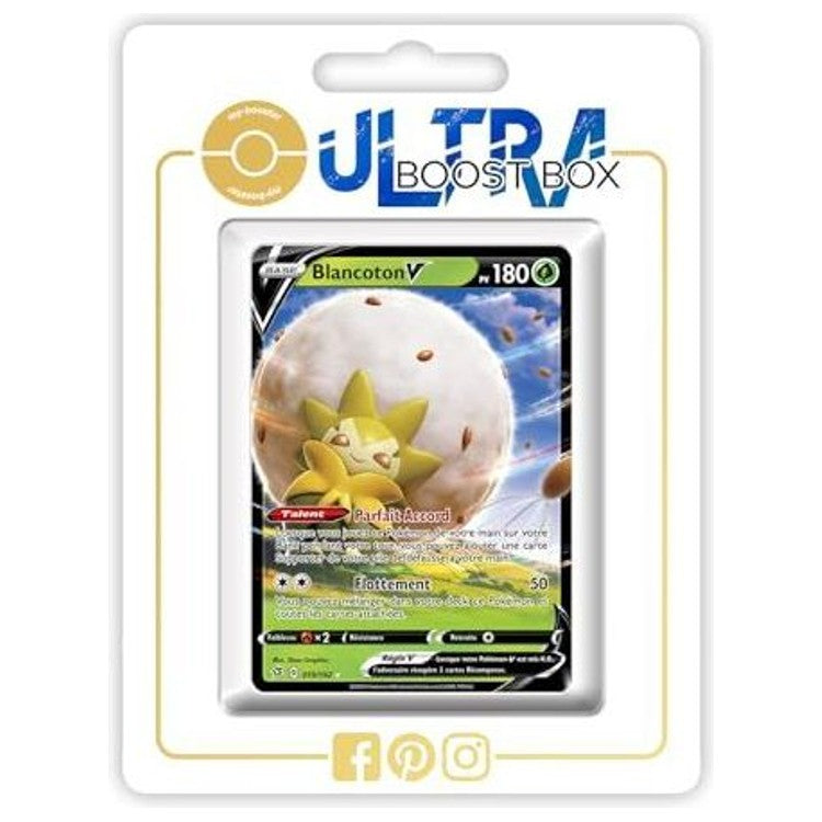 Carte Pokémon Blancoton V 019/192 Ultra Rare de l’extension Clash des Rebelles, vue de face avec l’illustration complète du Pokémon Plante.