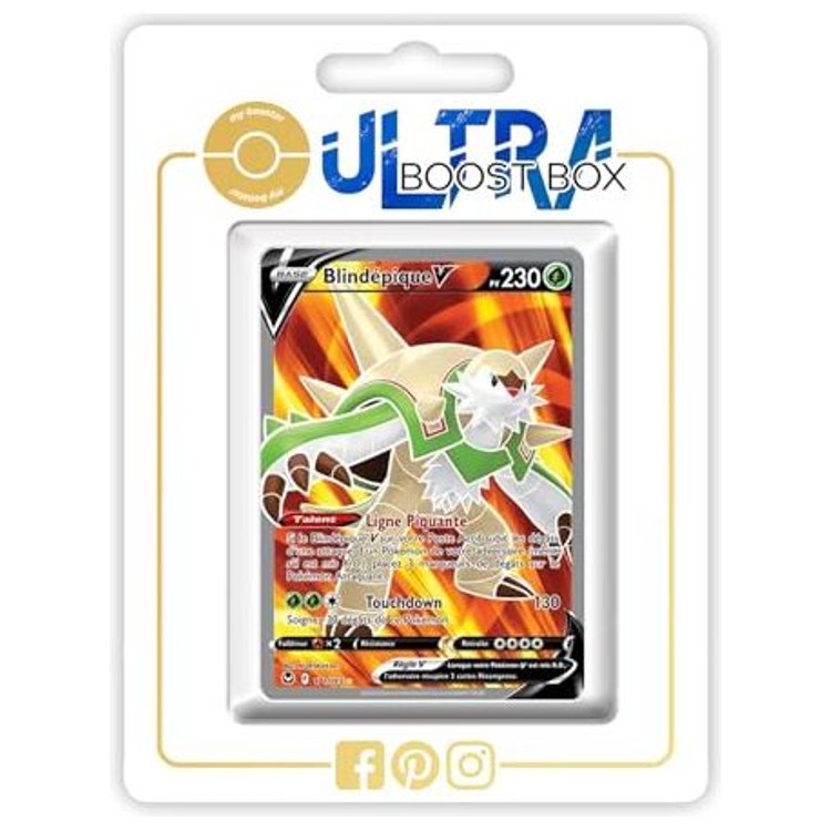 Carte Pokemon Blindepique V 171/195 Full Art de l extension Tempete Argentee EB12 en francais, vue de face avec artwork complet