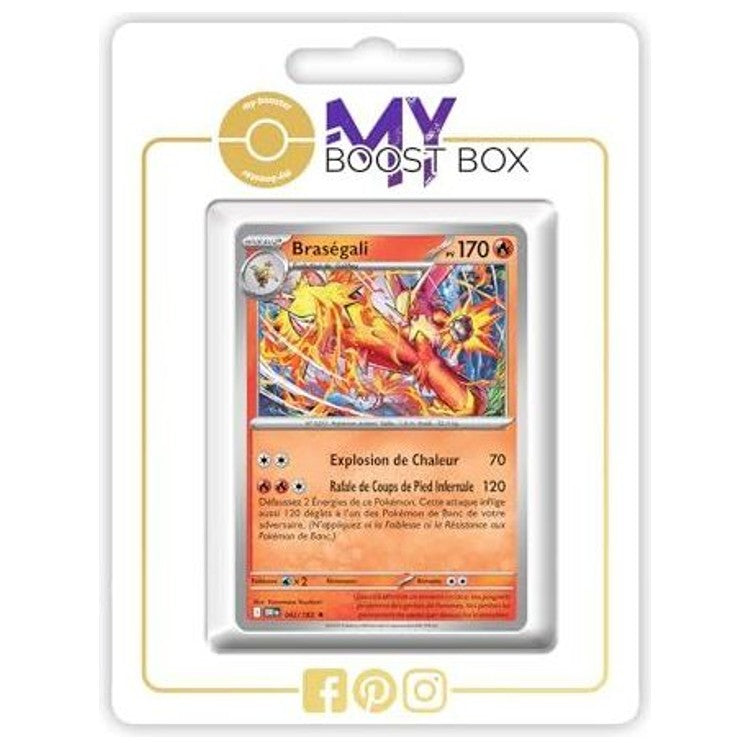 Carte Pokémon Braségali 042/182 en version Holo ou Reverse, recto, issue de l’extension Rivalités Destinées Écarlate et Violet 10