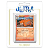 Carte Pokémon Camérupt 028/217 en version Reverse de l’extension Héros Transcendants, recto détaillé avec effet brillant et texte en français.