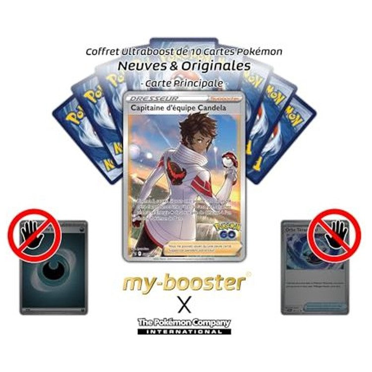 Gros plan sur l’illustration Full Art de la carte Capitaine d’équipe Candela SWSH228, mettant en valeur les couleurs et le design du dresseur Pokémon GO.