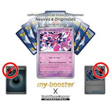 Détail de l’illustration de la carte Pokémon Amovénus 093/167 EV06, montrant le Pokémon Psy légendaire et ses effets holographiques subtils.