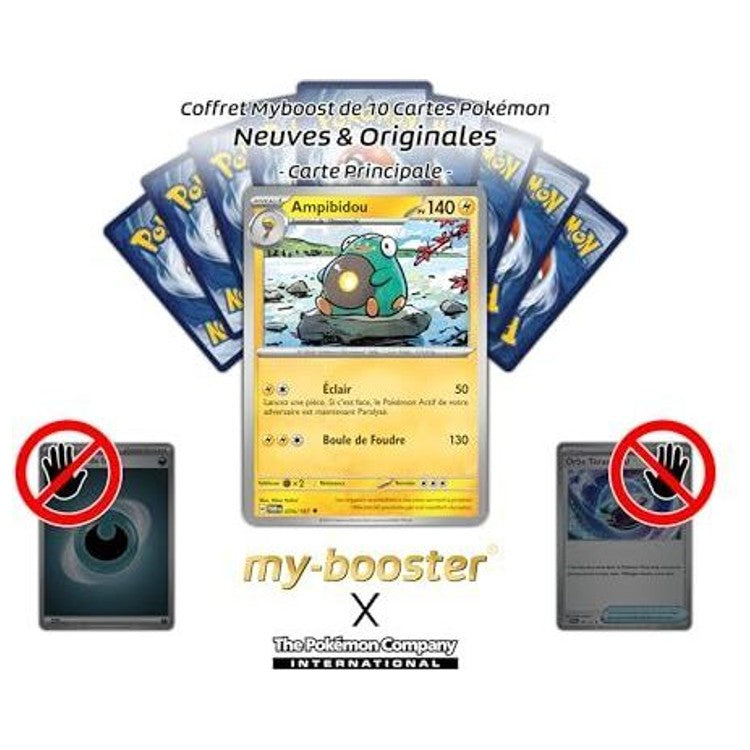 Détail de la brillance Reverse sur la carte Pokémon Ampibidou 074/167 EV06, mettant en avant l’illustration et le fond holographique.
