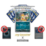 Gros plan sur la carte Pokémon Baggiguane Reverse du coffret Ultraboost Quick Ball Méga-Évolution 02.5 montrant les reflets brillants et le texte français.