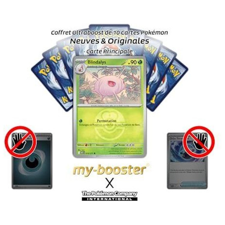 Gros plan sur les détails holographiques Reverse de la carte Pokémon Blindalys 014/217, montrant le texte, le type Plante et le symbole d’extension Héros Transcendants.
