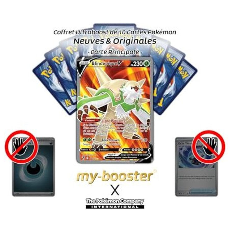 Gros plan sur l illustration de la carte Pokemon Blindepique V 171/195 Ultra Rare Full Art montrant les details du Pokemon Combat