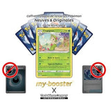 Gros plan sur les détails holographiques Reverse de la carte Chapignon 004/172 EB09, mettant en valeur le Pokémon Champignon et le fond scintillant.