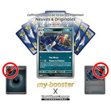 Gros plan sur les détails holographiques Reverse de la carte Pokémon Corboss 058/094 de l’extension XY Flammes Fantasmagoriques, série Méga-Évolution 2.