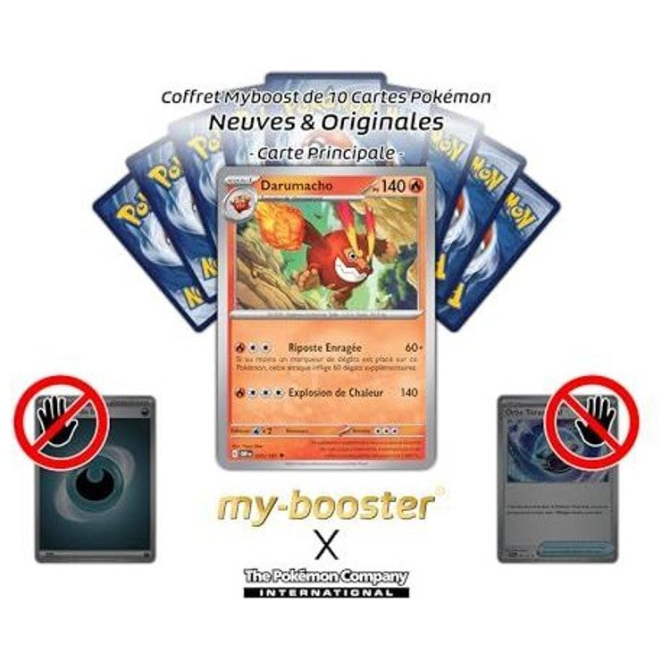 Gros plan sur les détails holographiques Reverse de la carte Pokémon Darumacho 035/197 Flammes Obsidiennes, montrant le motif brillant et le type Feu.