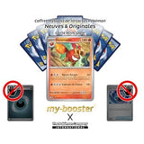Gros plan sur les détails holographiques Reverse de la carte Pokémon Darumacho 035/197 Flammes Obsidiennes, montrant le motif brillant et le type Feu.