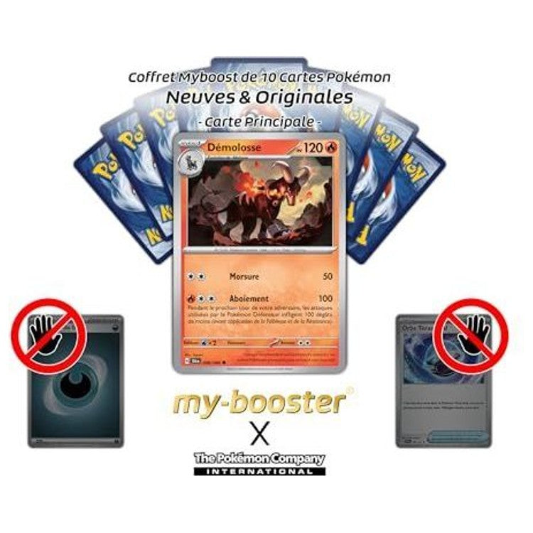 Gros plan sur les détails brillants de la carte Pokémon Démolosse Reverse 008/064 EV06.5, montrant le motif holographique et le texte de jeu.