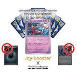Gros plan sur les détails holographiques de la carte Pokémon Deoxys 074/182 EV04, montrant l’illustration Psy et la brillance de la rareté Holo Reverse