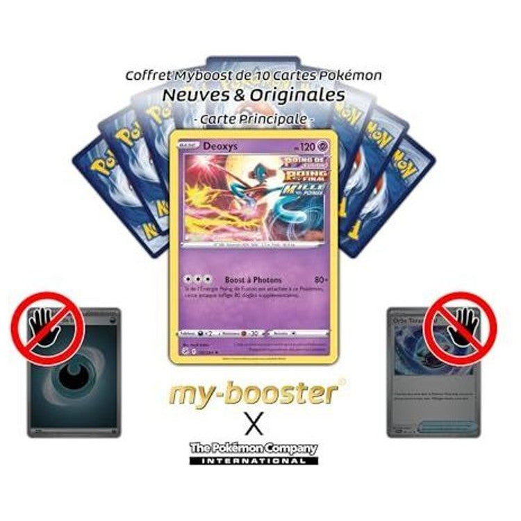 Gros plan sur les détails holographiques de la carte Pokémon Deoxys 120/264 Reverse de la série Poing de Fusion EB08 en français
