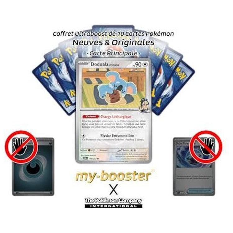 Gros plan sur les détails holographiques Reverse Pokéball de la carte Dodoala d'Okuba Héros Transcendants, édition française certifiée ME02.5