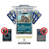 Gros plan sur les détails holographiques Reverse de la carte Pokémon Dogrino 143/193 EV02, mettant en valeur le motif brillant et le texte de jeu.