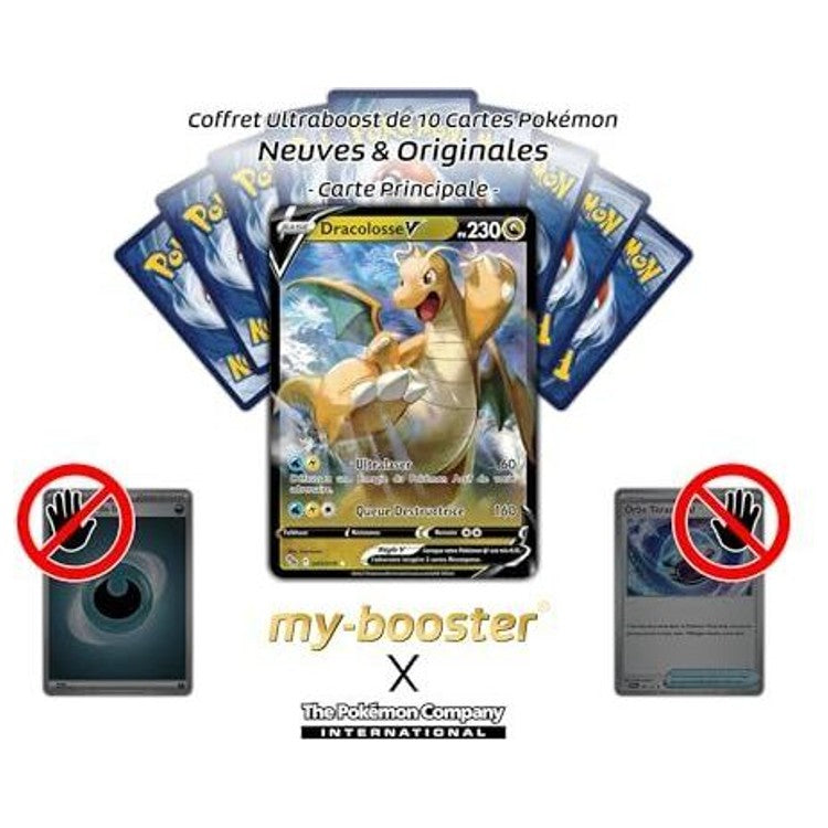 Gros plan sur l’illustration de Dracolosse V 049/078 Pokémon GO, mettant en valeur l’artwork et les effets brillants de cette édition française.