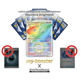 Gros plan sur les détails holographiques arc en ciel de la carte Dracolosse VSTAR 081/078 ultra rare secrète Pokémon GO