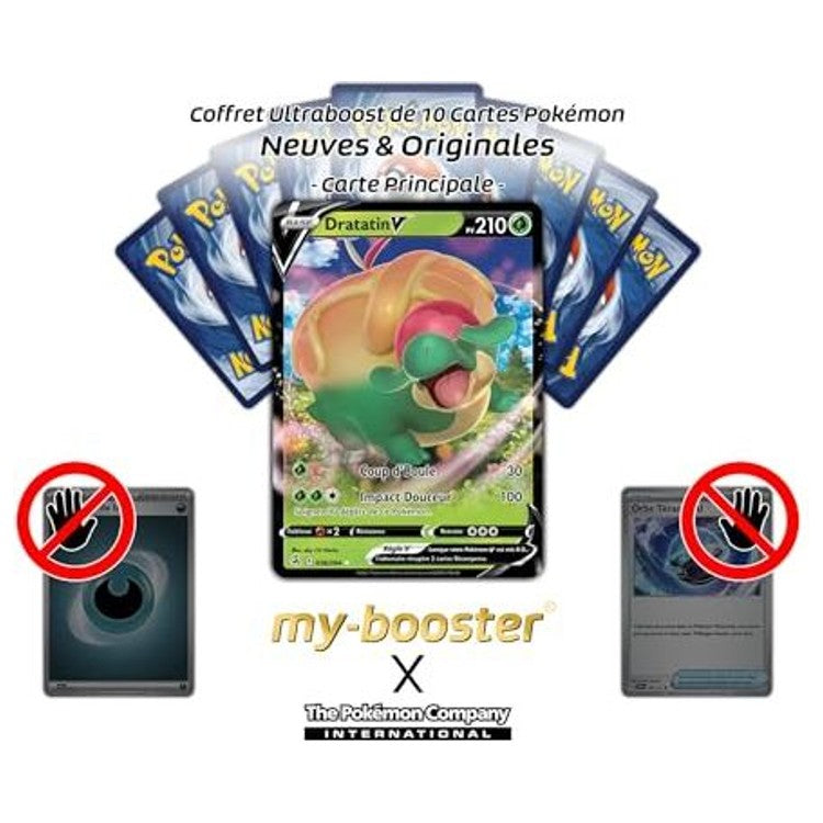 Gros plan sur l’illustration de Dratatin V 026/264 montrant les détails de l’artwork et l’effet brillant de cette carte rare Poing de Fusion