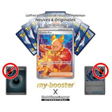 Gros plan sur l’illustration Full Art de la carte Dresseur Crache-Feu 119/094, série Flammes Fantasmagoriques Méga-Évolution 02