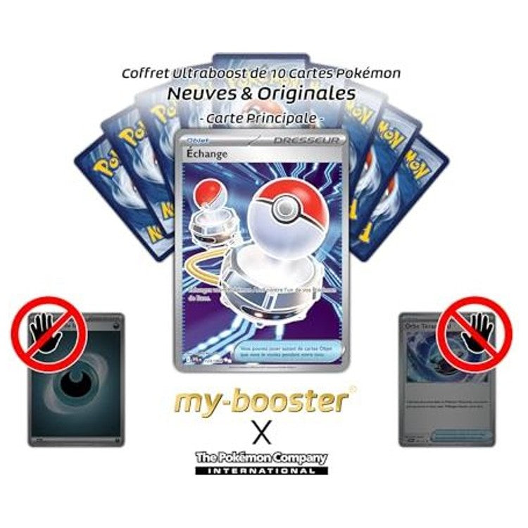 Gros plan sur l’illustration Full Art de la carte Pokémon Dresseur Échange 123/094 du set Flammes Fantasmagoriques ME02