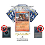 Gros plan sur l’illustration de la carte Pokémon Entei 030/197 EV03, montrant les effets holographiques et les détails du Pokémon Feu légendaire.