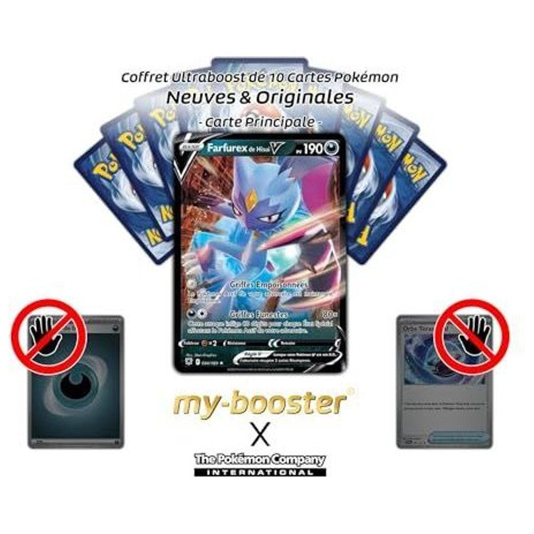 Gros plan sur l’illustration de la carte Pokémon Farfurex de Hisui V 094/189, mettant en valeur les effets brillants et le style Combat.