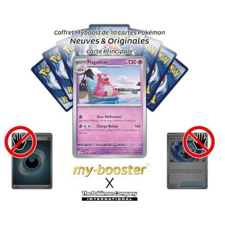Gros plan sur les détails holographiques Reverse de la carte Pokémon Flagadoss 080/165 EV3.5, montrant le texte, les attaques et le fond brillant.